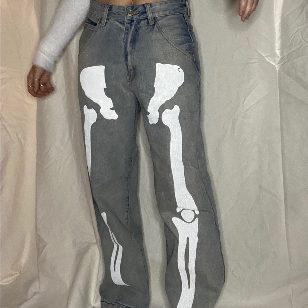 skeleton jeans